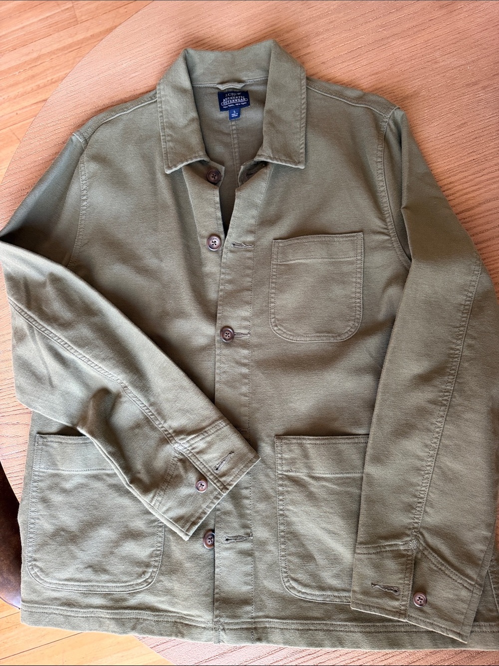 J. Crew Olive Green Cotton Chore Jacket